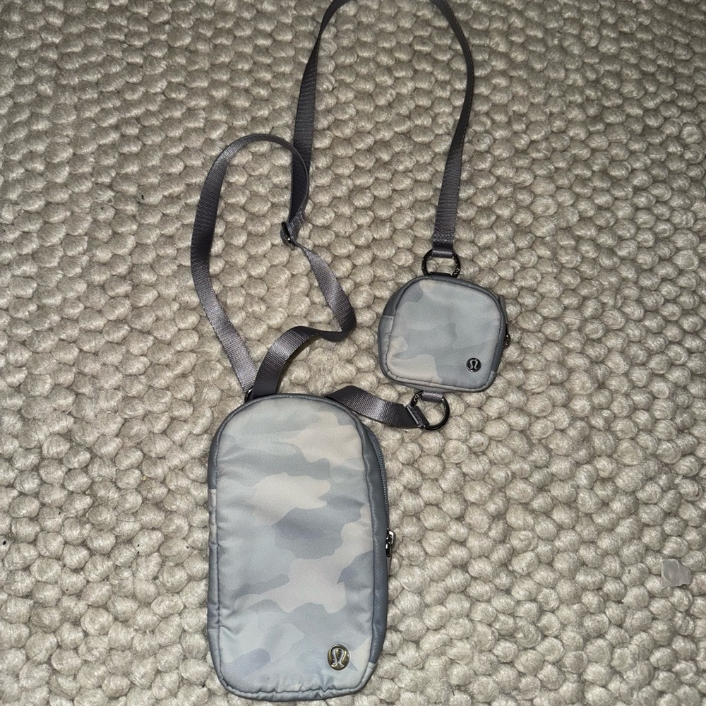 lululemon athletica Gray Camo Crossbody Bag